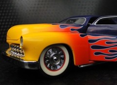 1950 Mercury Merc Hot Rod Classic Car Race Custom Chopped Dragster Carousel YELO