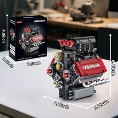 STEM Mini V8 Engine Kit with Battery & Motor []