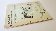 1970 Becker’s Miniature Autos from La Mirada, California Vintage Price Catalog