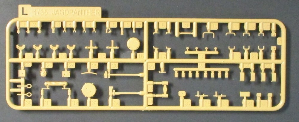 Rye Field Models 1/35th Scale Jagdpanther G2 – Parts Tree L from Kit No. 5022