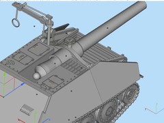 3D printing 1/72/35 Jagdpanzer 38(D) Hetzer‌‌/280mm mortar /38K light tank model