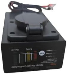 10 Amp Panel Mount 12V Battery Charger for Hydraulic Dump Trailer, Car, Marine.