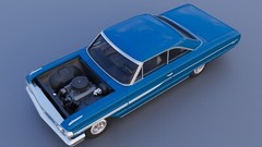 ABS-LIKE RESIN 3D PRINTED 1/18 1964 FORD GALAXIE 500 XL 2-DOOR FULL KIT