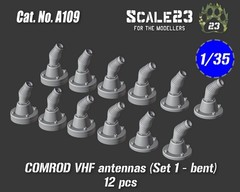Scale23 1/35 Comrod VHF Antennas Set #1 Bent #1 (2pcs)