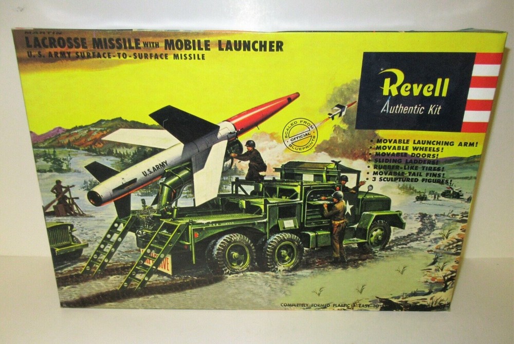 Revell Lacrosse Missile with Mobile Launcher (1958 Copyright Date) #H-1816 NIB