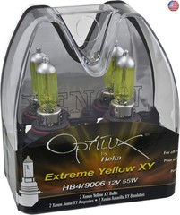 Hella H71070602 Optilux XY Series HB4 9006 Xenon Yellow Halogen Bulbs, 12V,