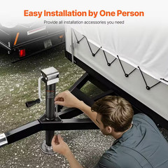A-Frame Trailer Jack, 5000 Lbs. Load, Jack Stand with Handle & Rectangular Footp