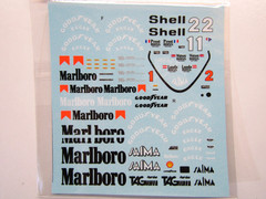Decalpool 1/20 Scale McLaren MP4/2B 1985 #1 & 2 Decal Sheet DP158 for NuNu kit