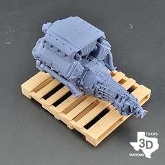 Edelbrock Supercharged Coyote model engine resin 3D printed 1:24-1:8 scale