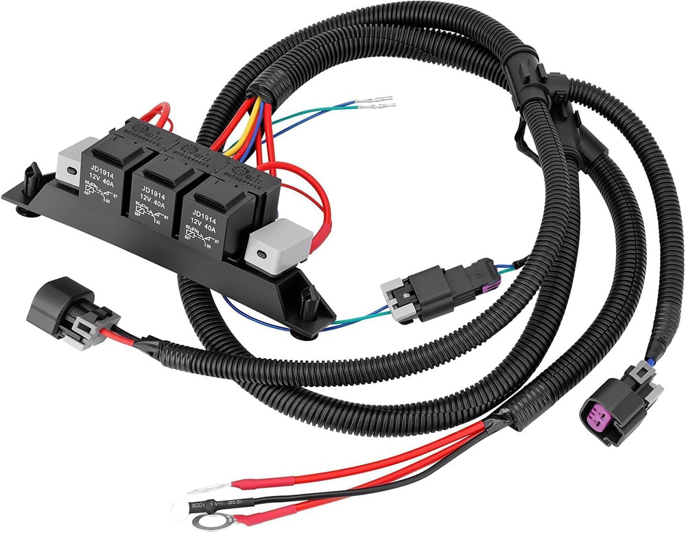 674-00923 Dual Speed Electric Fan Control Wiring Harness Kit with Relay Compatib