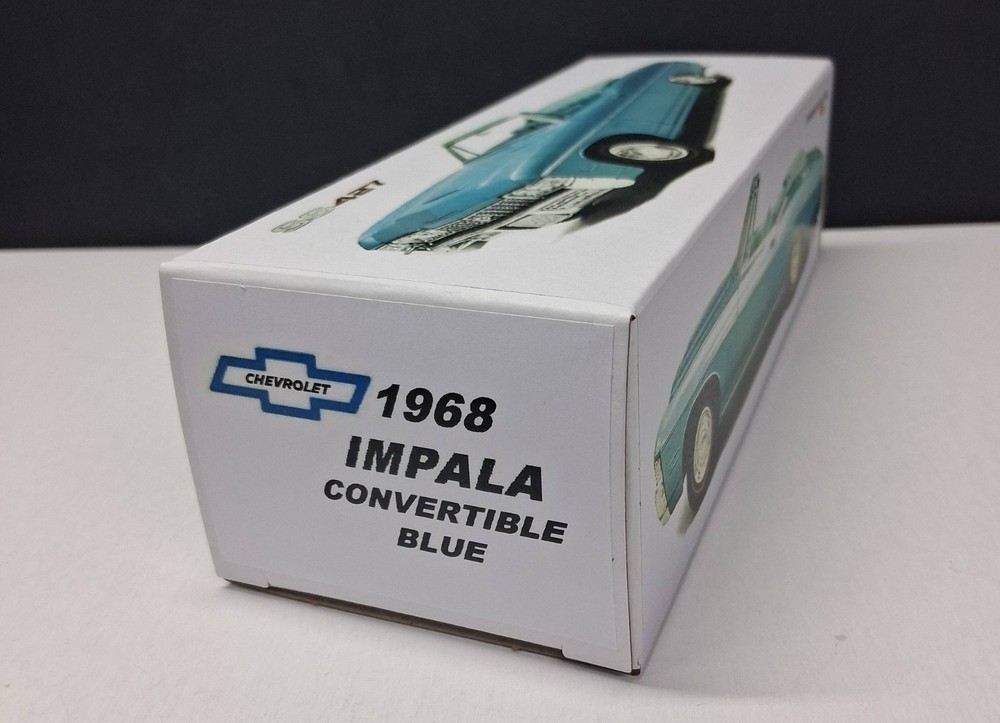 New 1968 Chevy Impala Convertible BLUE Custom Made Promo Model BOX ONLY..NO CAR