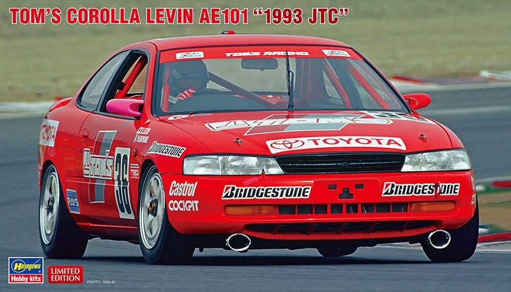 Hasegawa 1/24 TOM’S Corolla Levin AE101 1993 JTC Plastic Model Kit 20542