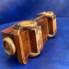 Vtg Wood Old Time Car Model 20s – 30s Style Auto Collectible Wooden Automobile