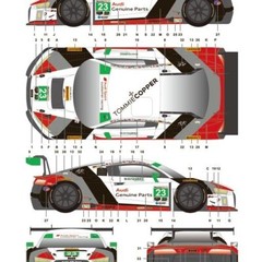 S.K. Decals SK24120 Audi R8 LMS GT3 “Alex Job” IMSA Daytona 24H 2017 Decal Sheet