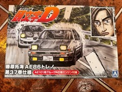2 x Aoshima 1/24 Initial D Takumi AE86 Trueno Project-D + ROLLING CAGE VER