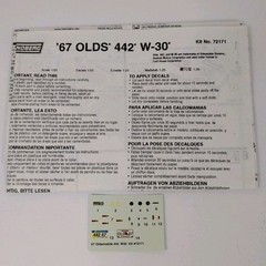 1997 Lindberg 1967 Olds 442 W-30 1/25 Model Kit #72171 Open Box