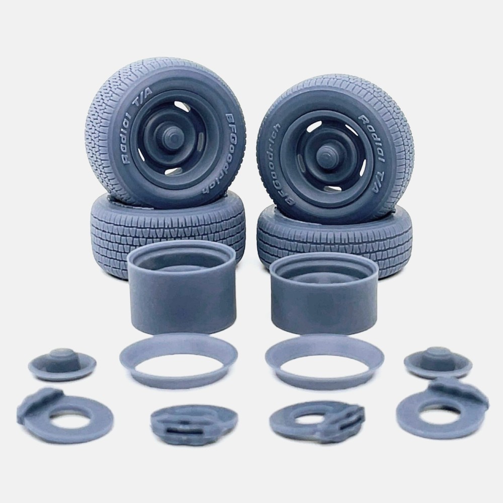 1/25 Resin 15 inch GM Rallye Wheels, BFGoodrich Radial T/A Tires, and Brake Set