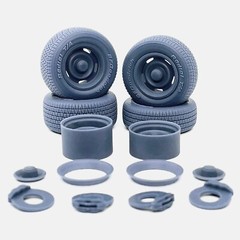1/25 Resin 15 inch GM Rallye Wheels, BFGoodrich Radial T/A Tires, and Brake Set