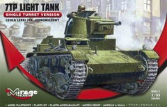 MIRAGE 355001 1:35 7TP Polish Light Tank Single Turret Plastic Model Kit