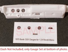 1970 BUICK GSX GAUGE FACES for 1/24 scale REVELL and MONOGRAM KITS – PLEASE READ