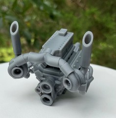 1/24 Resin Twin Turbo LSX Engine Outlaw Pro Mod Drag Racing Custom Model Part