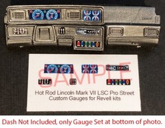 HOT ROD LINCOLN MARK VII LSC PRO STREET GAUGE FACES for 1/25 REVELL kits BLUE
