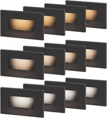 3 Color Low Voltage 12V-24V LED Step Lights Indoor and Outdoor, 3.5W 175lm Stair