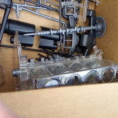 Revell Visible V8 Engine Model Kit 1:4 Scale Engine Vintage Partially Assembled
