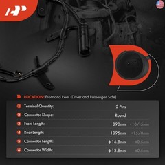 A-Premium Front and Rear Disc Brake Pad Wear Sensors Compatible with Mini