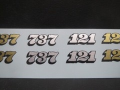 Bonneville Numbers Decal Sheet from Fremont Racing Specialties