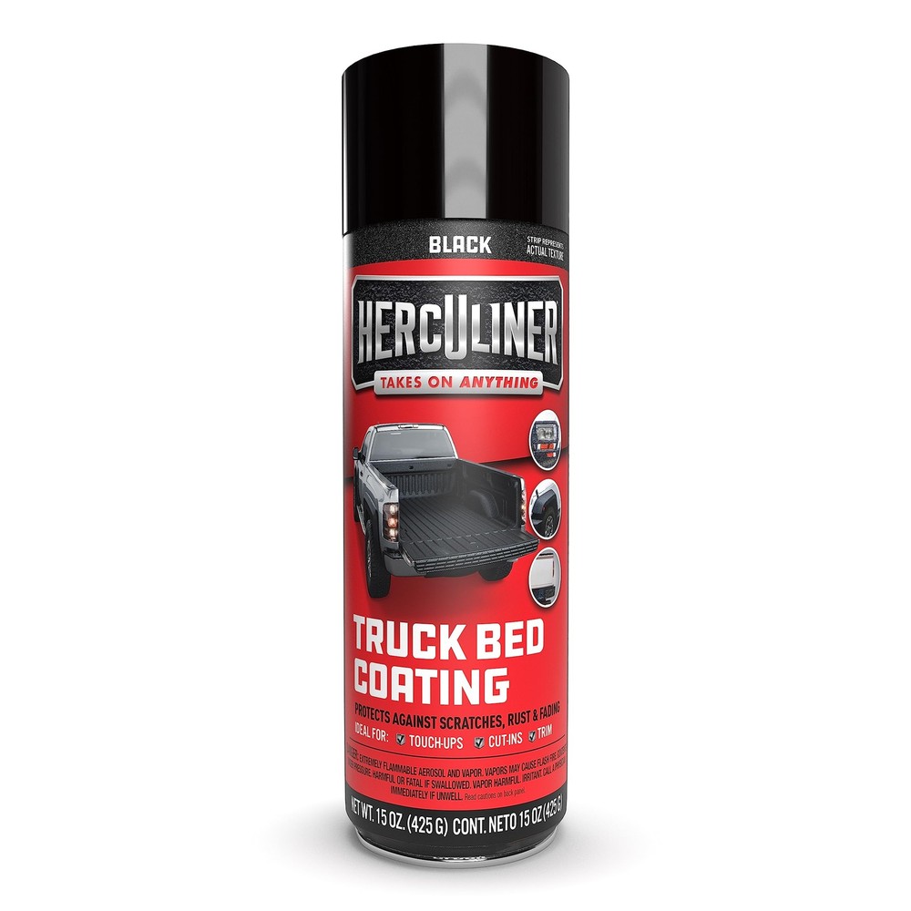 Herculiner 15oz Spray Truck Bed Liner Black Textured 6-7 sq ft