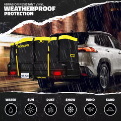 60 In. X 24 In. X 14 In. High Rail Hitch Cargo Carrier with Rear Lights, 30 Cu.