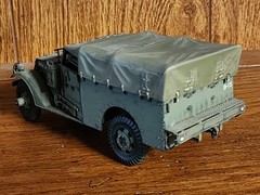 Vintage Assembled and Hand Painted U.S. M3A1 Scout Car Truck