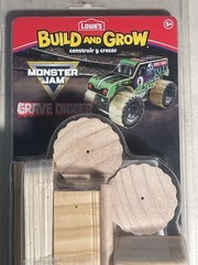 Grave Digger Monster Jam Wooden Truck Kit Lowes Build & Grow 2017 New Old Stock