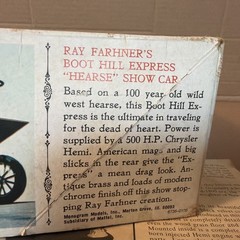 1960’s Monogram 1:24 Ray Farhner’s Boot Hill Express Hearse Show Car Kit Started