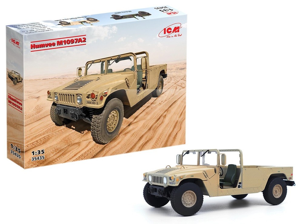 ICM 35435 – Humvee M1097A2 – Humvee Car Plastic Model Kit in 1:35 Scale