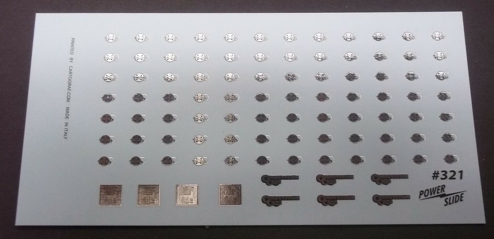 NASCAR DECAL 84 HOOD PINS CHROME FOIL PRINTED DETAIL GOODIE SHEET 1/24-1/25