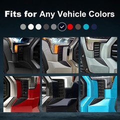 Front Side Headlight Grille Patch Decors Compatible with 2026 2025 2024 2023 202