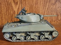 Vintage 1970’s Hand Painted, U.S. M4A3E2 Sherman “Jumbo” Assault Tank, 1944