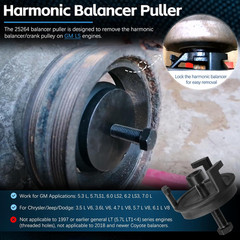 For GM LS Harmonic Balancer Puller 25264 Crank Pulley Puller for Chrysler Jeep D