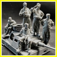 1/35 Scale Die-Cast Resin Figure Model Kit Eastern Front Panzer III Tank Crew…