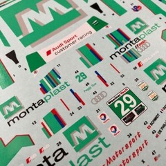 S.K. Decals SK24118 Audi R8 LMS GT3 Montaplast IMSA Daytona 24H 2017 Decal Sheet