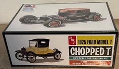 AMT 1925 Ford Model T Chopped T 1:25 Scale Model Car Kit Sealed