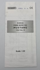 Hornby, Ford, Boss 302, Mustang, 1/32 Scale, Model Kit, K2002A, 1969 No.15.