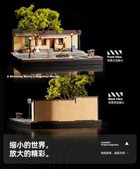 Collector 1:64 Coffee Shop Diorama Car Display Storage Decor Model