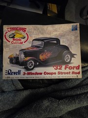 ’32 Ford 3-window coupe street rod by Revell partially assembled 1/25 scale