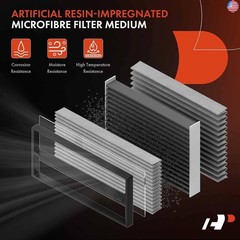 A-Premium 2-PC Engine Air Filter Compatible with Infiniti M35 2009-2010, M37