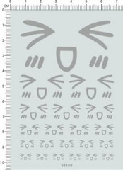 decals for different scales model kits (silver gray) 01199