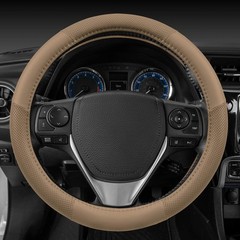 Motor Trend Perforated Microfiber Leather Steering Wheel Cover For Cars Trucks