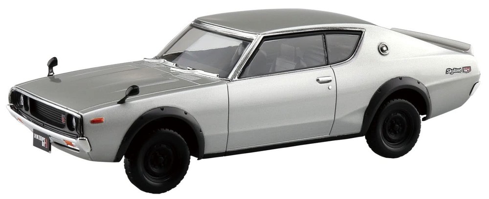 AOSHIMA 1/32 The Snap Kit Series Nissan C110 Skyline GT-R Silver Color-coded Pla